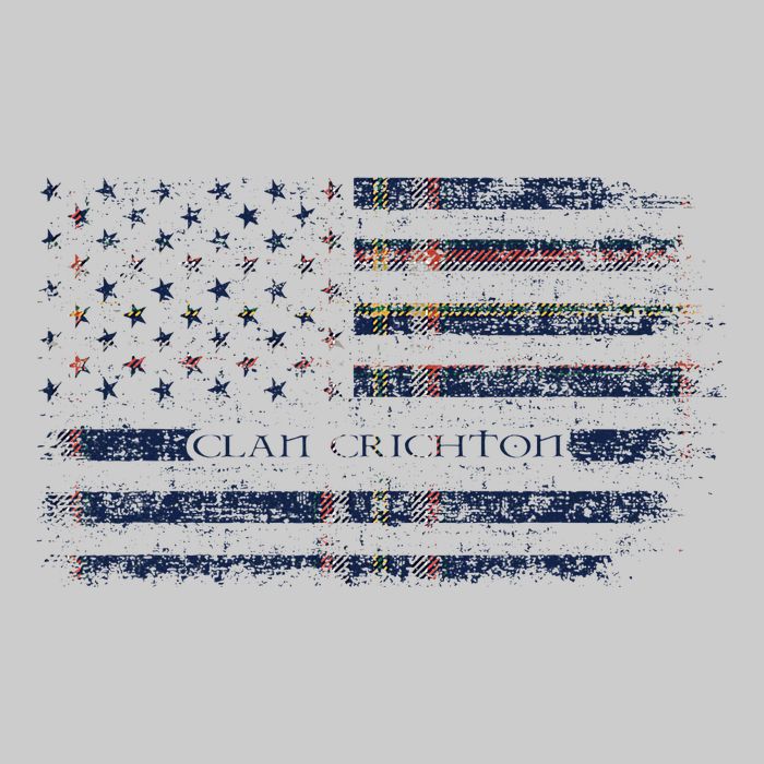 Clan Crichton Scottish Tartan Us Flag Kilt Scotland Tie-Dye T-Shirt