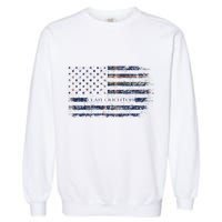 Clan Crichton Scottish Tartan Us Flag Kilt Scotland Garment-Dyed Sweatshirt