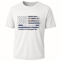 Clan Crichton Scottish Tartan Us Flag Kilt Scotland Cooling Performance Crew T-Shirt