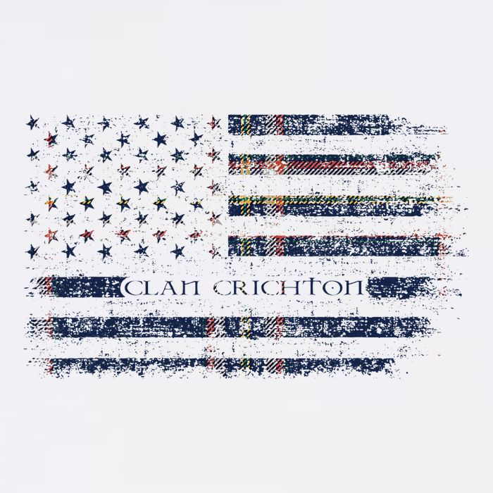 Clan Crichton Scottish Tartan Us Flag Kilt Scotland Cooling Performance Crew T-Shirt