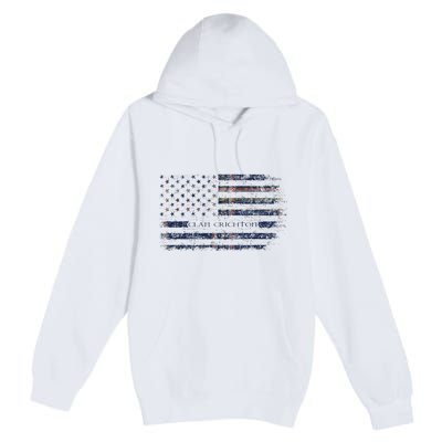 Clan Crichton Scottish Tartan Us Flag Kilt Scotland Premium Pullover Hoodie