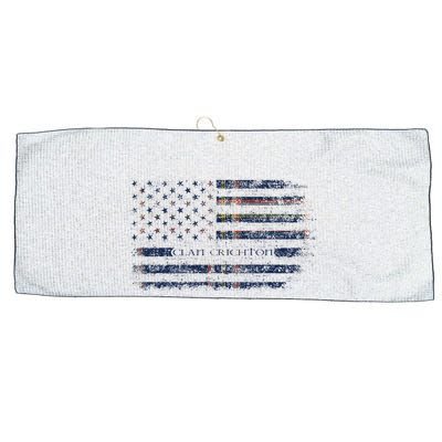 Clan Crichton Scottish Tartan Us Flag Kilt Scotland Large Microfiber Waffle Golf Towel