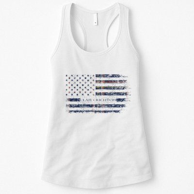 Clan Crichton Scottish Tartan Us Flag Kilt Scotland Womens Tank Top