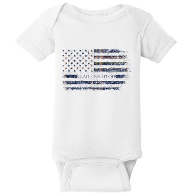 Clan Crichton Scottish Tartan Us Flag Kilt Scotland Baby Bodysuit