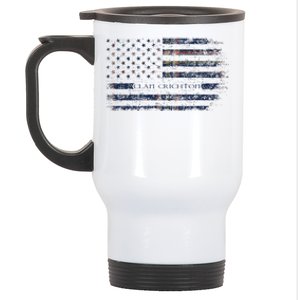 Clan Crichton Scottish Tartan Us Flag Kilt Scotland Stainless Steel Travel Mug