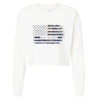 Clan Crichton Scottish Tartan Us Flag Kilt Scotland Cropped Pullover Crew