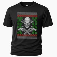 Cool Cowboy Skull Ugly Christmas Sweater Performance Shirt