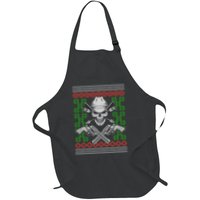 Cool Cowboy Skull Ugly Christmas Sweater Apron