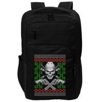 Cool Cowboy Skull Ugly Christmas Sweater Impact Tech Backpack