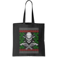 Cool Cowboy Skull Ugly Christmas Sweater Bag