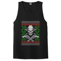 Cool Cowboy Skull Ugly Christmas Sweater PosiCharge Competitor Tank