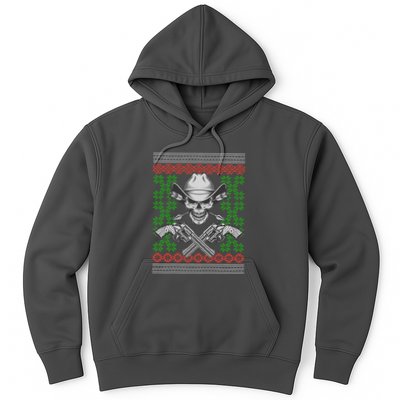 Cool Cowboy Skull Ugly Christmas Sweater Hoodie