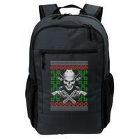 Cool Cowboy Skull Ugly Christmas Sweater Backpack