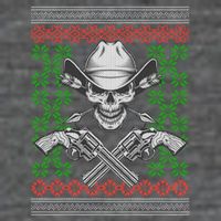 Cool Cowboy Skull Ugly Christmas Sweater Magnet