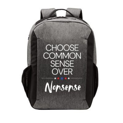 Choose Common Sense Over Nonsense Kamala Harris Vector Backpack