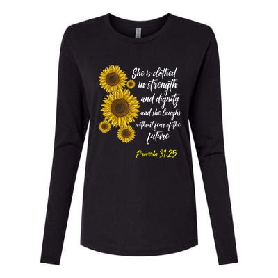 Cute Christian Sunflower Gift Best Religious Moms Cool Gift Womens Cotton Relaxed Long Sleeve T-Shirt