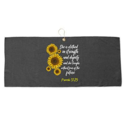 Cute Christian Sunflower Gift Best Religious Moms Cool Gift Large Microfiber Waffle Golf Towel