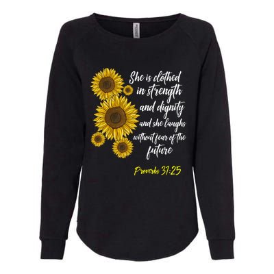 Cute Christian Sunflower Gift Best Religious Moms Cool Gift Womens California Wash Sweatshirt