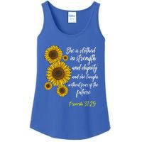 Cute Christian Sunflower Gift Best Religious Moms Cool Gift Ladies Essential Tank