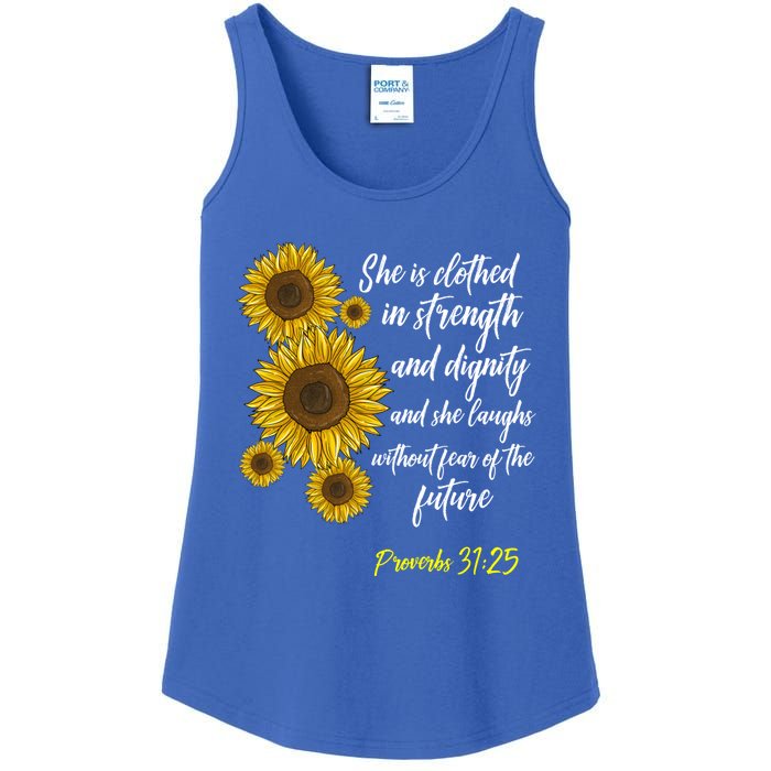 Cute Christian Sunflower Gift Best Religious Moms Cool Gift Ladies Essential Tank