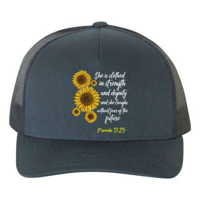 Cute Christian Sunflower Gift Best Religious Moms Cool Gift Yupoong Adult 5-Panel Trucker Hat