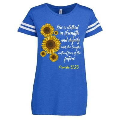 Cute Christian Sunflower Gift Best Religious Moms Cool Gift Enza Ladies Jersey Football T-Shirt