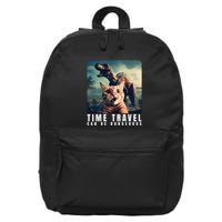 Crazy Cat Selfie Run Time Travel Can Be Dangerous Cat Love 16 in Basic Backpack
