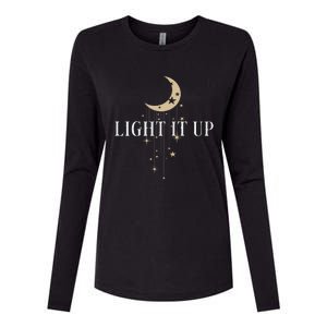 Crescent City Sweater Light It Up Womens Cotton Relaxed Long Sleeve T-Shirt