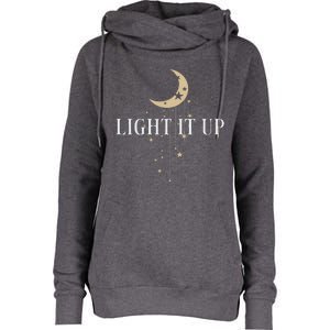 Crescent City Sweater Light It Up Womens Funnel Neck Pullover Hood