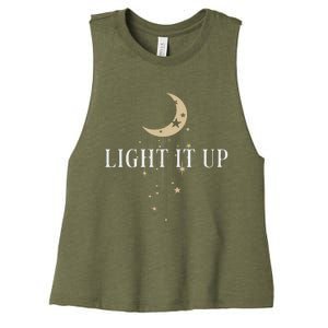 Crescent City Sweater Light It Up Women's Racerback Cropped Tank