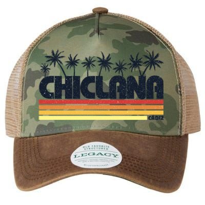 Chiclana Cadiz Spain Retro Tourism Cool Gift Legacy Tie Dye Trucker Hat