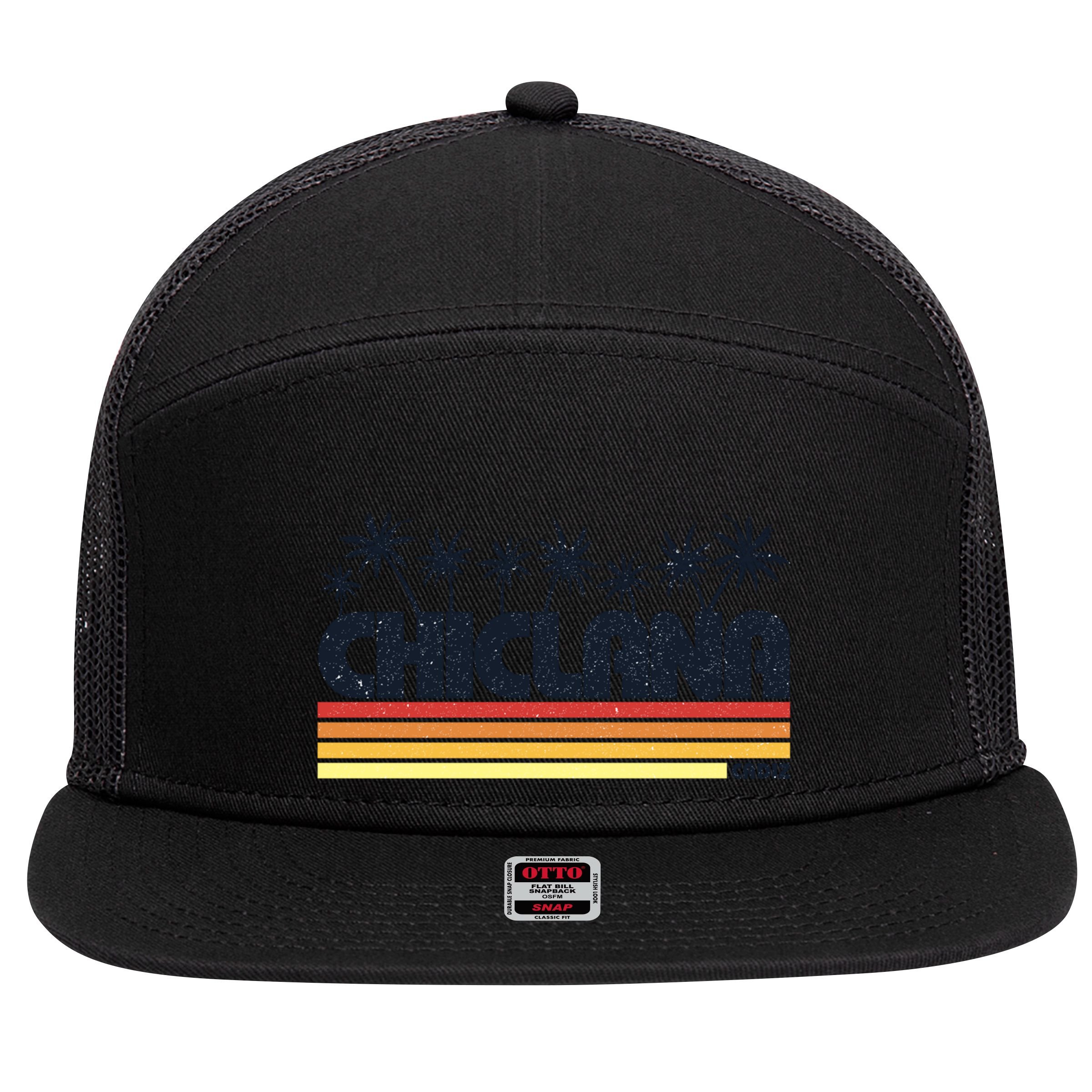 Chiclana Cadiz Spain Retro Tourism Cool Gift 7 Panel Mesh Trucker Snapback Hat