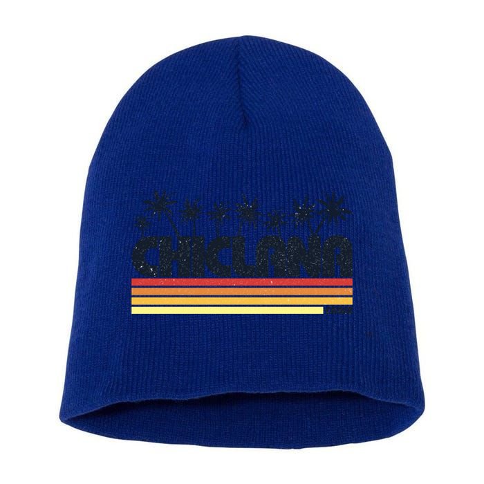 Chiclana Cadiz Spain Retro Tourism Cool Gift Short Acrylic Beanie