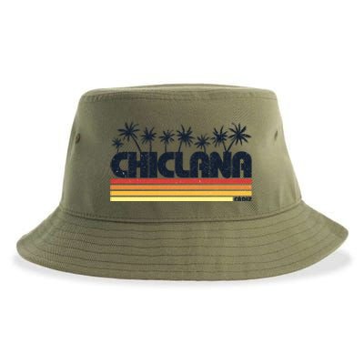 Chiclana Cadiz Spain Retro Tourism Cool Gift Sustainable Bucket Hat