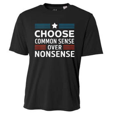 Choose Common Sense Over Nonsense 2024 Election Democrat Gif Cooling Performance Crew T-Shirt