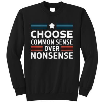 Choose Common Sense Over Nonsense 2024 Election Democrat Gif Sweatshirt