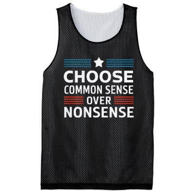 Choose Common Sense Over Nonsense 2024 Election Democrat Gif Mesh Reversible Basketball Jersey Tank