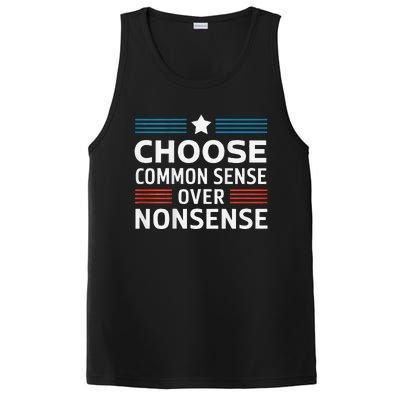 Choose Common Sense Over Nonsense 2024 Election Democrat Gif PosiCharge Competitor Tank