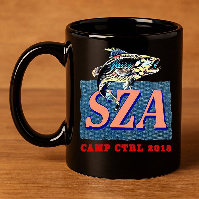 Camp Ctrl SZA fishing 11oz C Handle Ceramic Mug