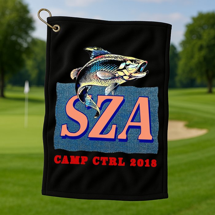 Camp Ctrl SZA fishing Golf Towel