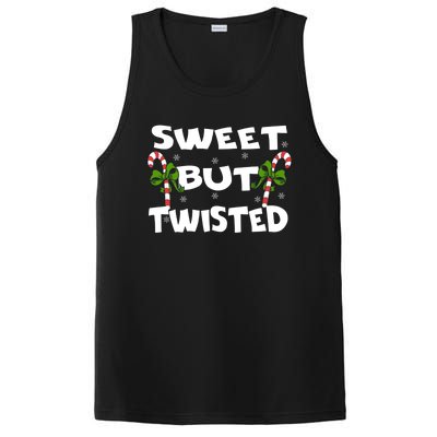 Candy Cane Sweet But Twisted Christmas Xmas Pajama Gift PosiCharge Competitor Tank