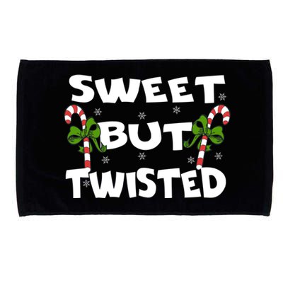 Candy Cane Sweet But Twisted Christmas Xmas Pajama Gift Microfiber Hand Towel