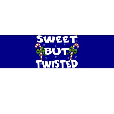 Candy Cane Sweet But Twisted Christmas Xmas Pajama Gift Bumper Sticker