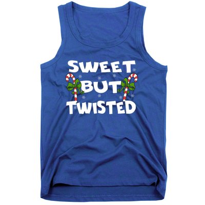 Candy Cane Sweet But Twisted Christmas Xmas Pajama Gift Tank Top