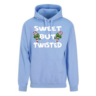 Candy Cane Sweet But Twisted Christmas Xmas Pajama Gift Unisex Surf Hoodie