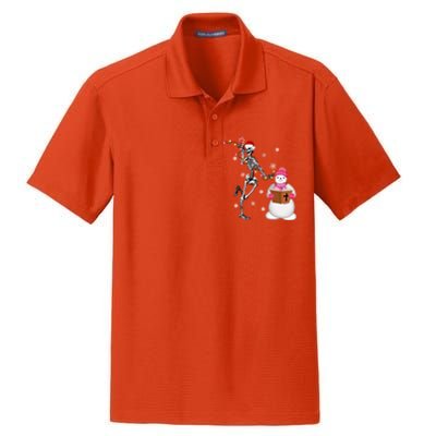 Christmas Christian Skeleton Dancing Xmas Snow Jesus Gift Dry Zone Grid Polo