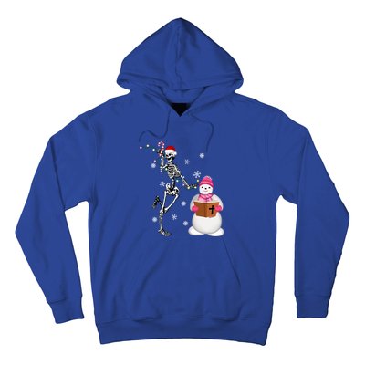 Christmas Christian Skeleton Dancing Xmas Snow Jesus Gift Hoodie