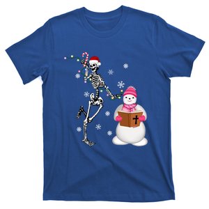 Christmas Christian Skeleton Dancing Xmas Snow Jesus Gift T-Shirt