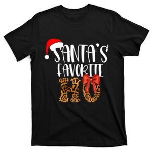 Cute Cheetah SantaS Favorite Ho Christmas T-Shirt