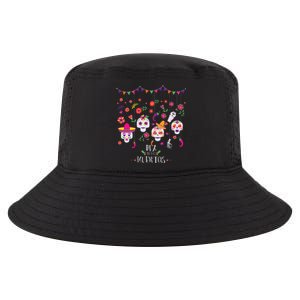 Colorful Calavera Skulls Celebration Mexican Holiday Cool Comfort Performance Bucket Hat